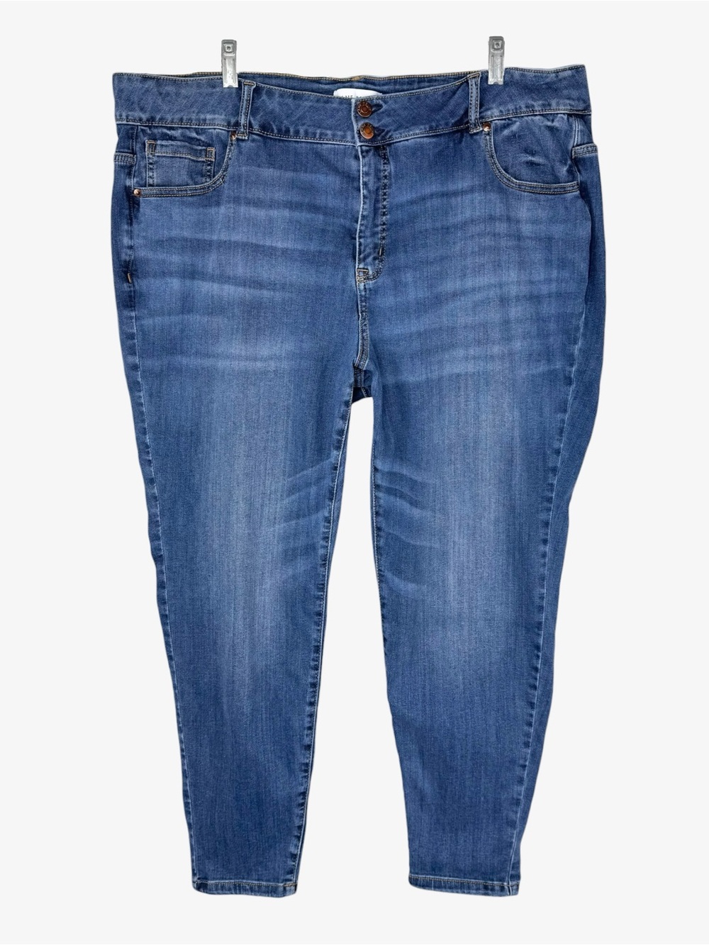 Lane Bryant High-Rise Skinny Jeans Size 24 Tummy Control Dark Wash Stretch Denim